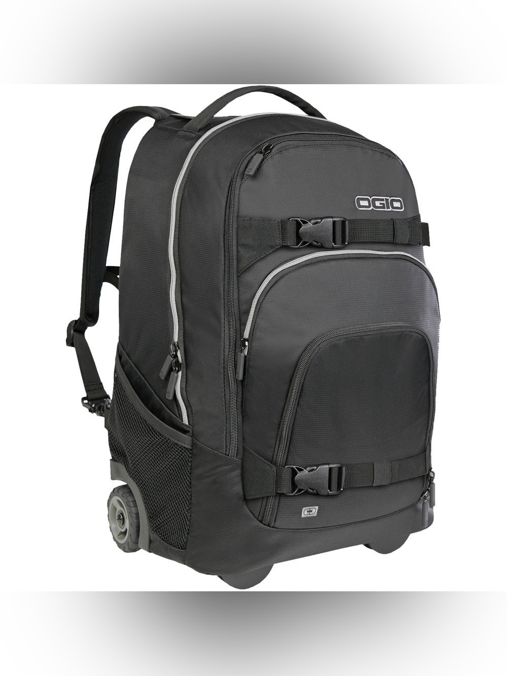 OGIO Phantom Wheeled Backpack in black tech